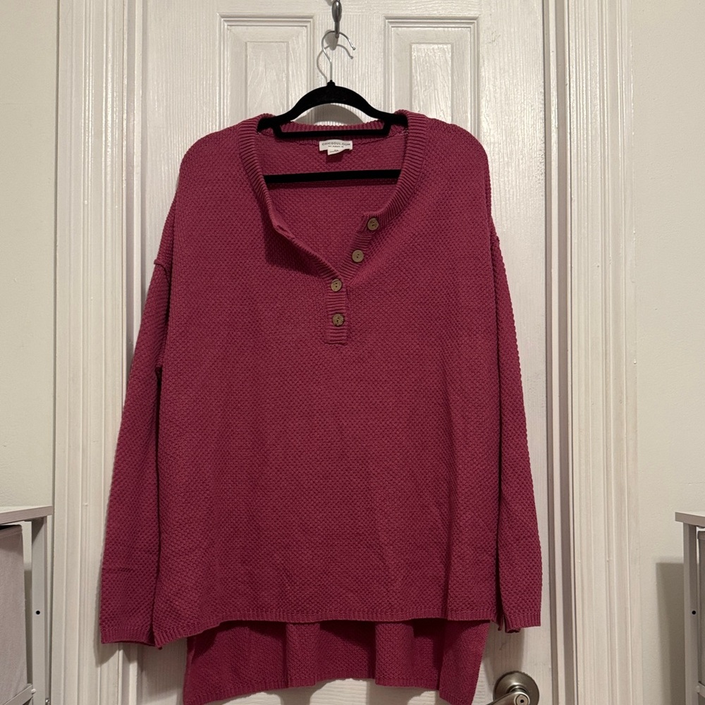 Maybe pink knit rugby top